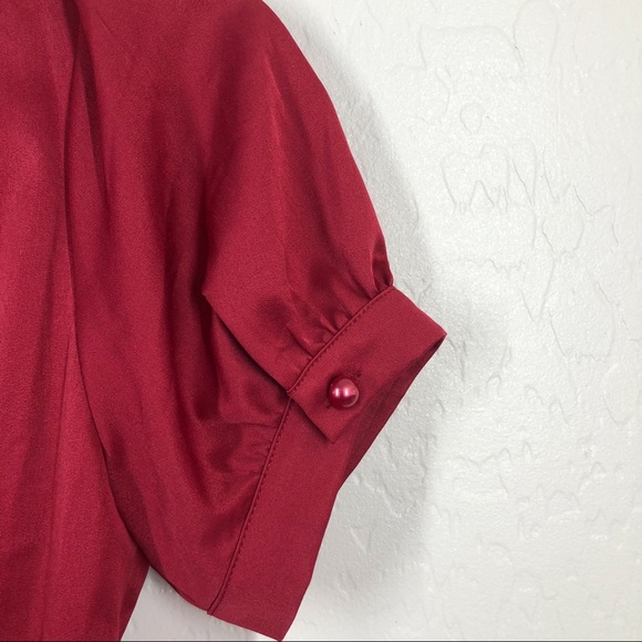 COLLECTIF X MODCLOTH Pinup Peplum Top Burgundy 6 - Picture 10 of 10